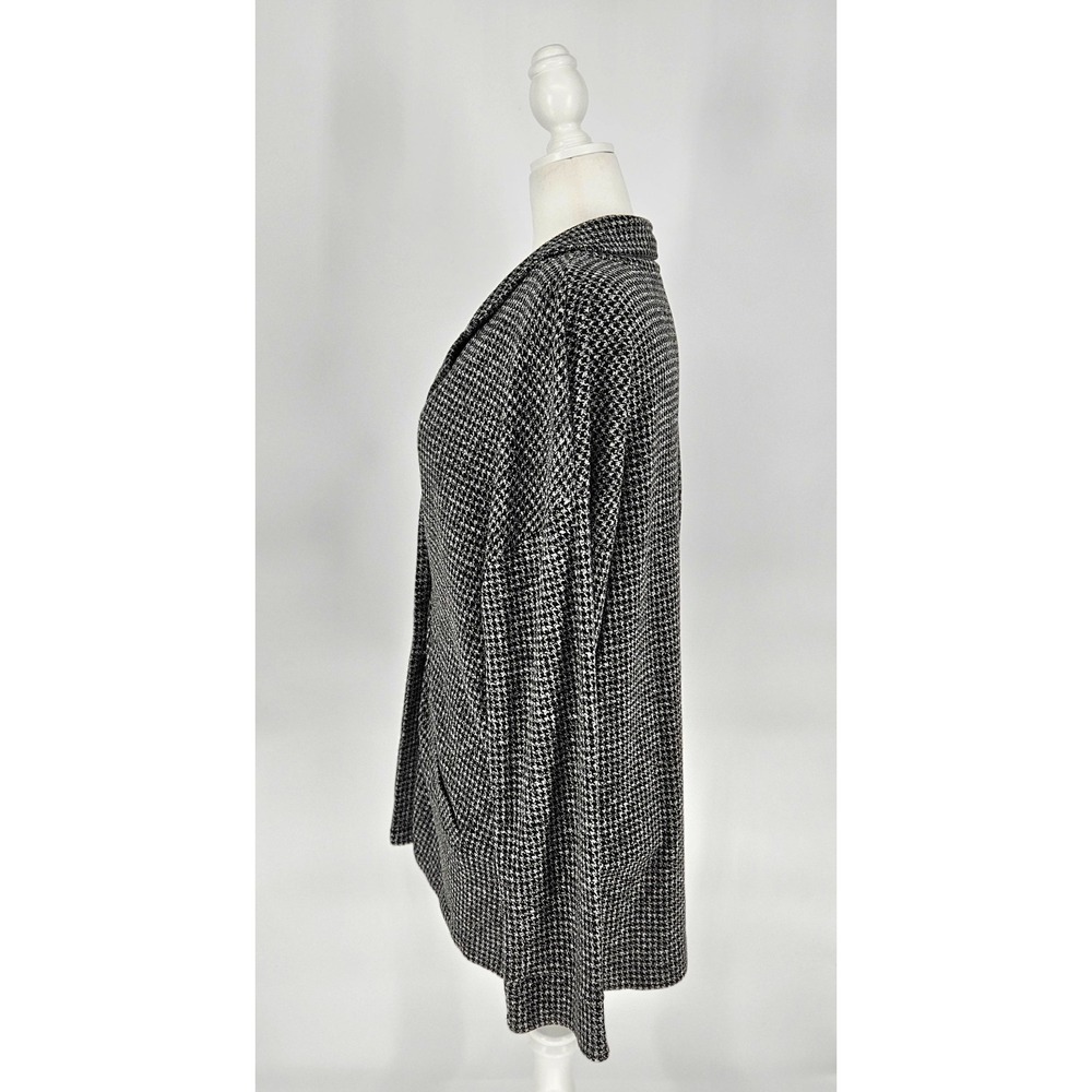 Madewell Houndstooth Blazer Womens XL Black White Double Breasted Knit Jacket - Picture 6 of 11